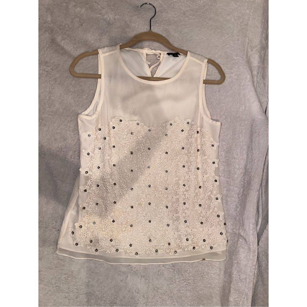 Ann Taylor size S blouse top women flower lace